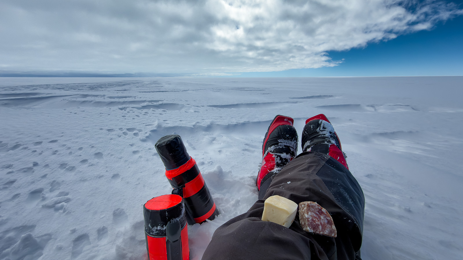 A brand's presence on the ice: gear and sled in the field