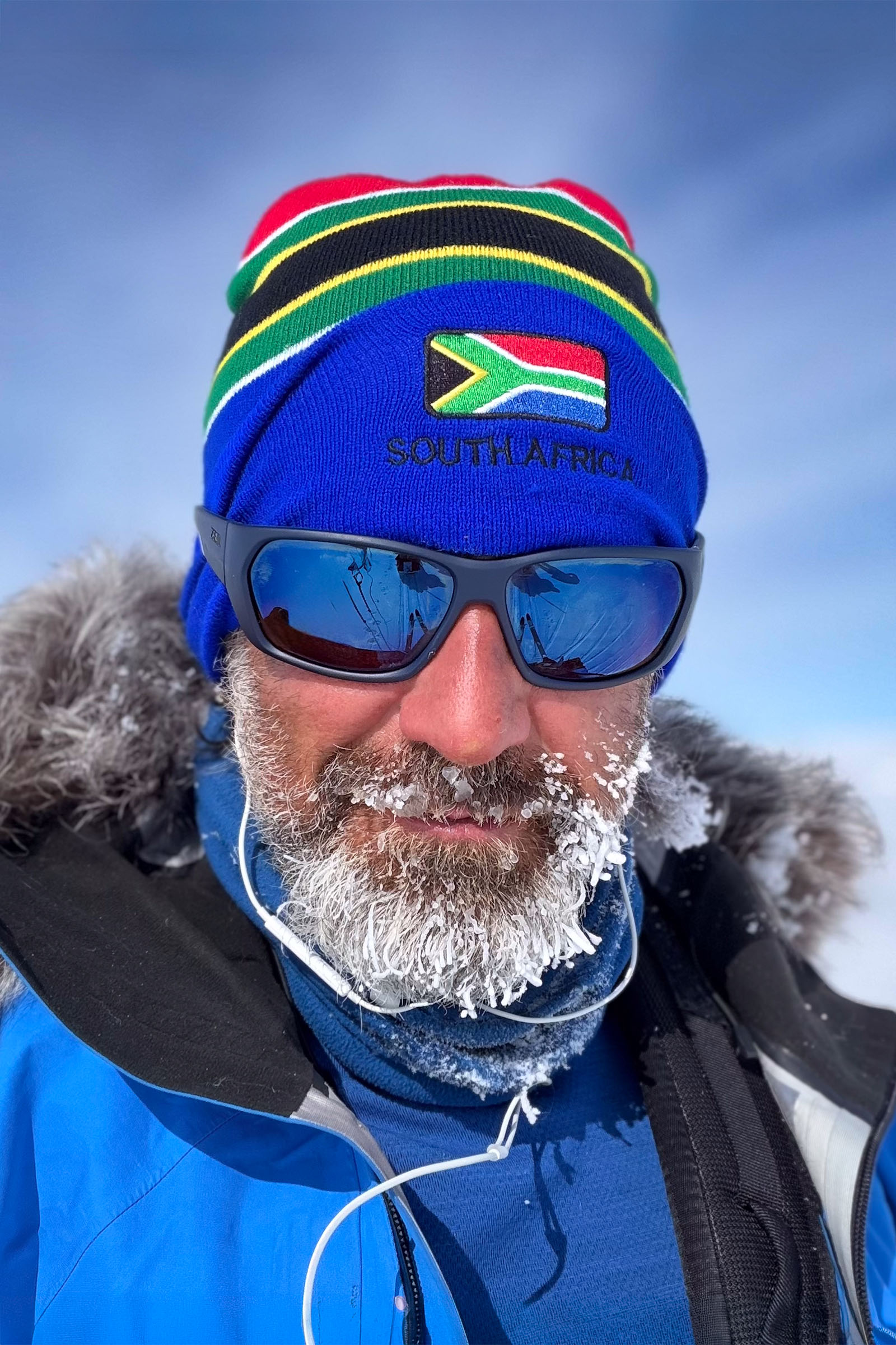 Gerry van der Walt on expedition on the ice