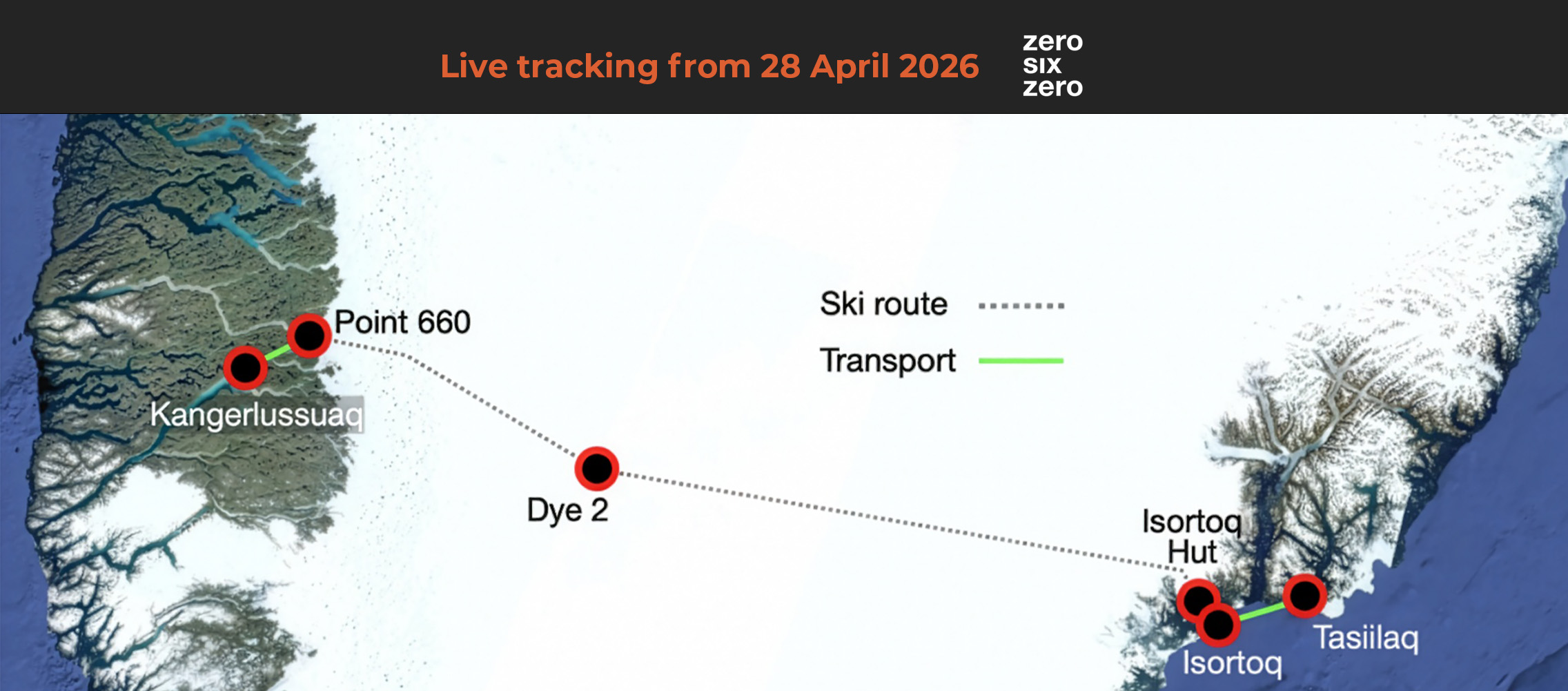 Greenland crossing live track