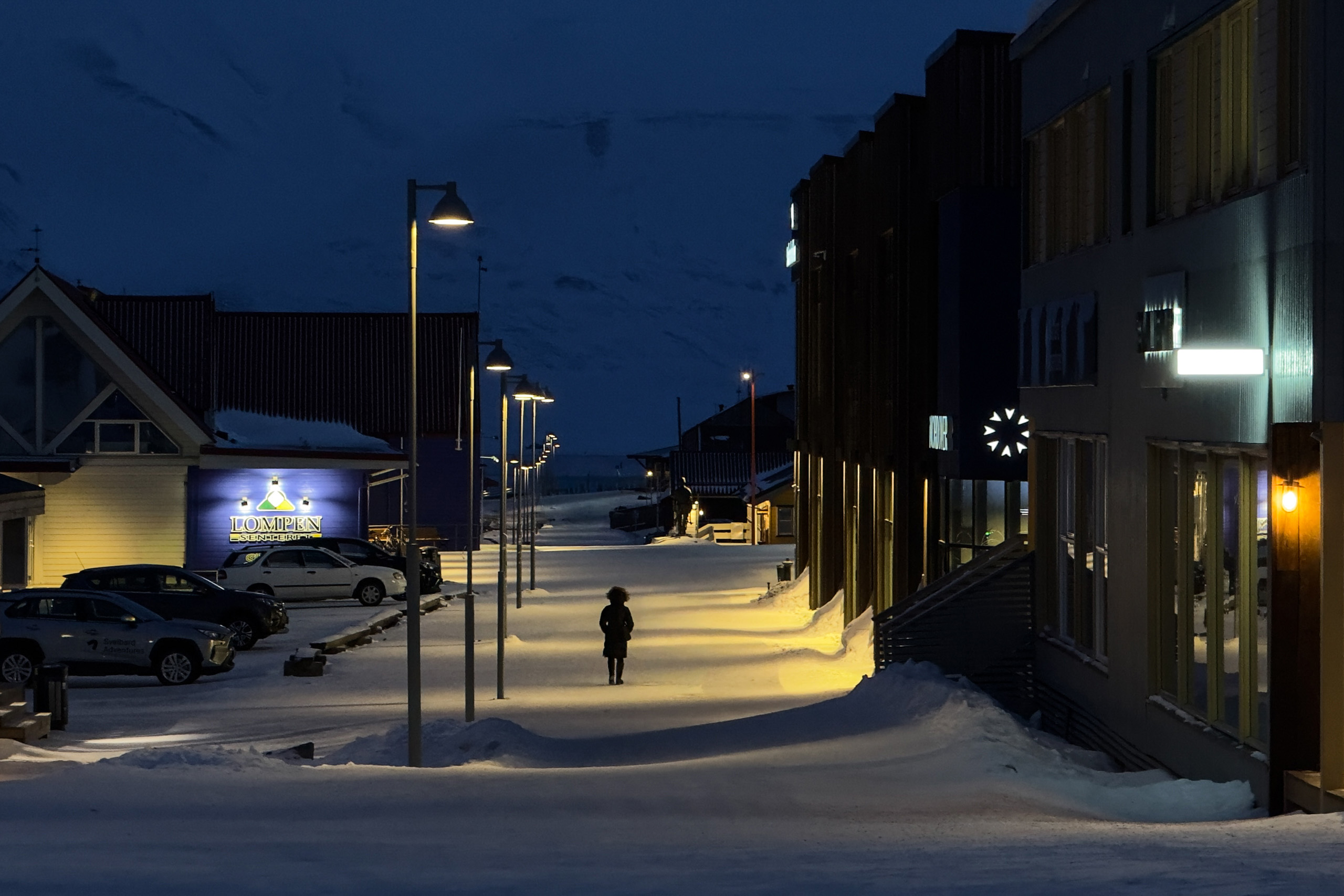 Longyearbyen at night